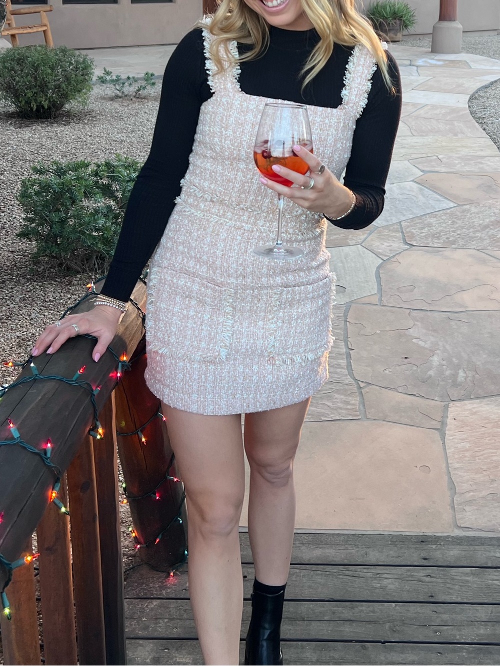 Pink short dress